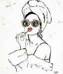 Audrey Hepburn 30 - 40 cm Indian Ink